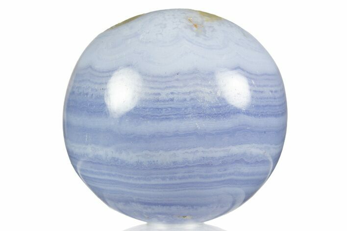 Polished Banded Blue Lace Agate Sphere - Namibia #336521
